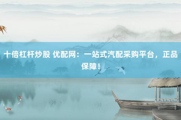 十倍杠杆炒股 优配网：一站式汽配采购平台，正品保障！