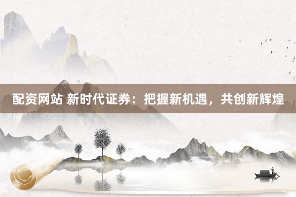 配资网站 新时代证券：把握新机遇，共创新辉煌