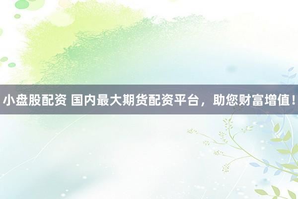 小盘股配资 国内最大期货配资平台，助您财富增值！
