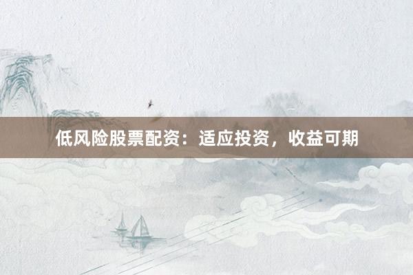 低风险股票配资：适应投资，收益可期